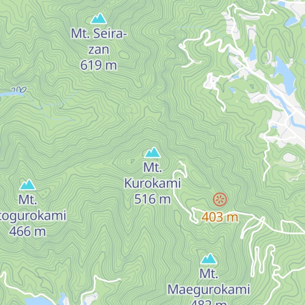 Map of Mt. Kurokami