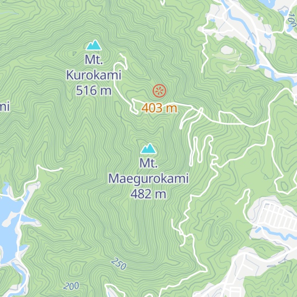Map of Mt. Maegurokami