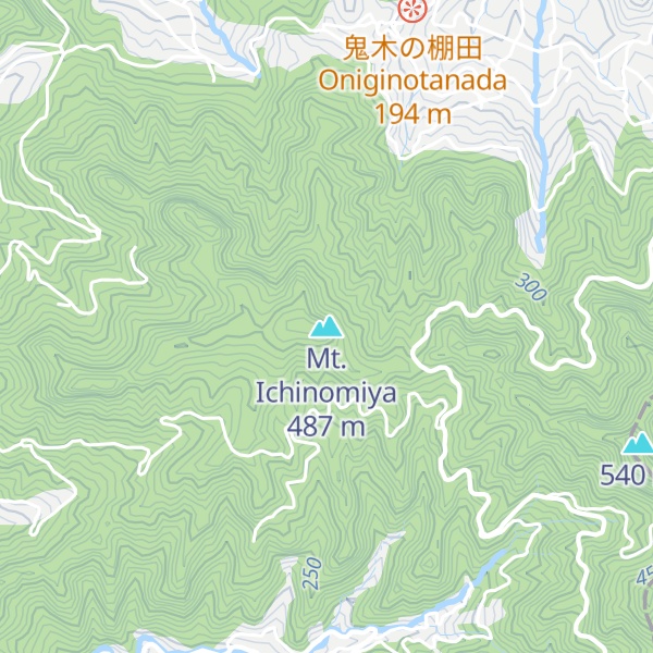 Map of Mt. Ichinomiya