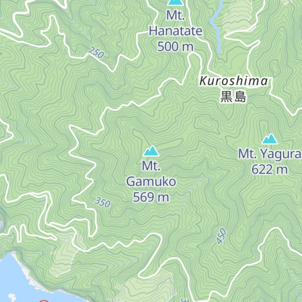 Map of Mt. Gamuko