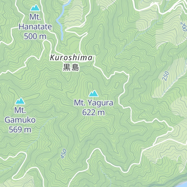 Map of Mt. Yagura