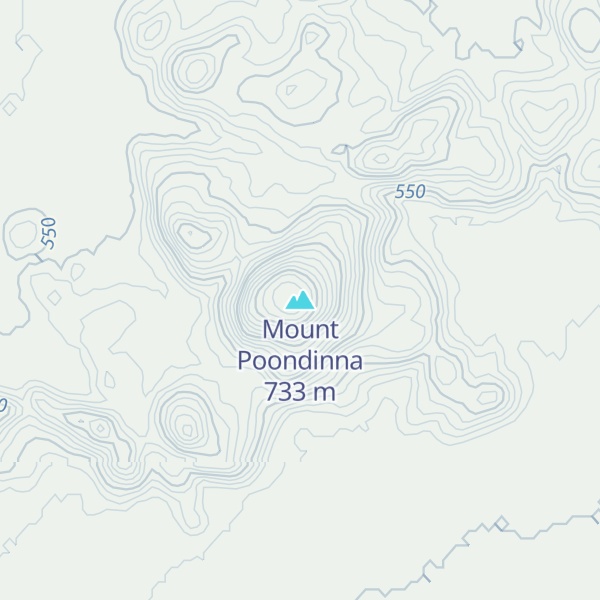 Map of Mount Poondinna