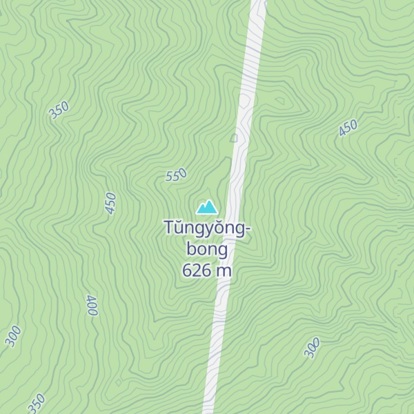 Map of Tŭngyŏng-bong