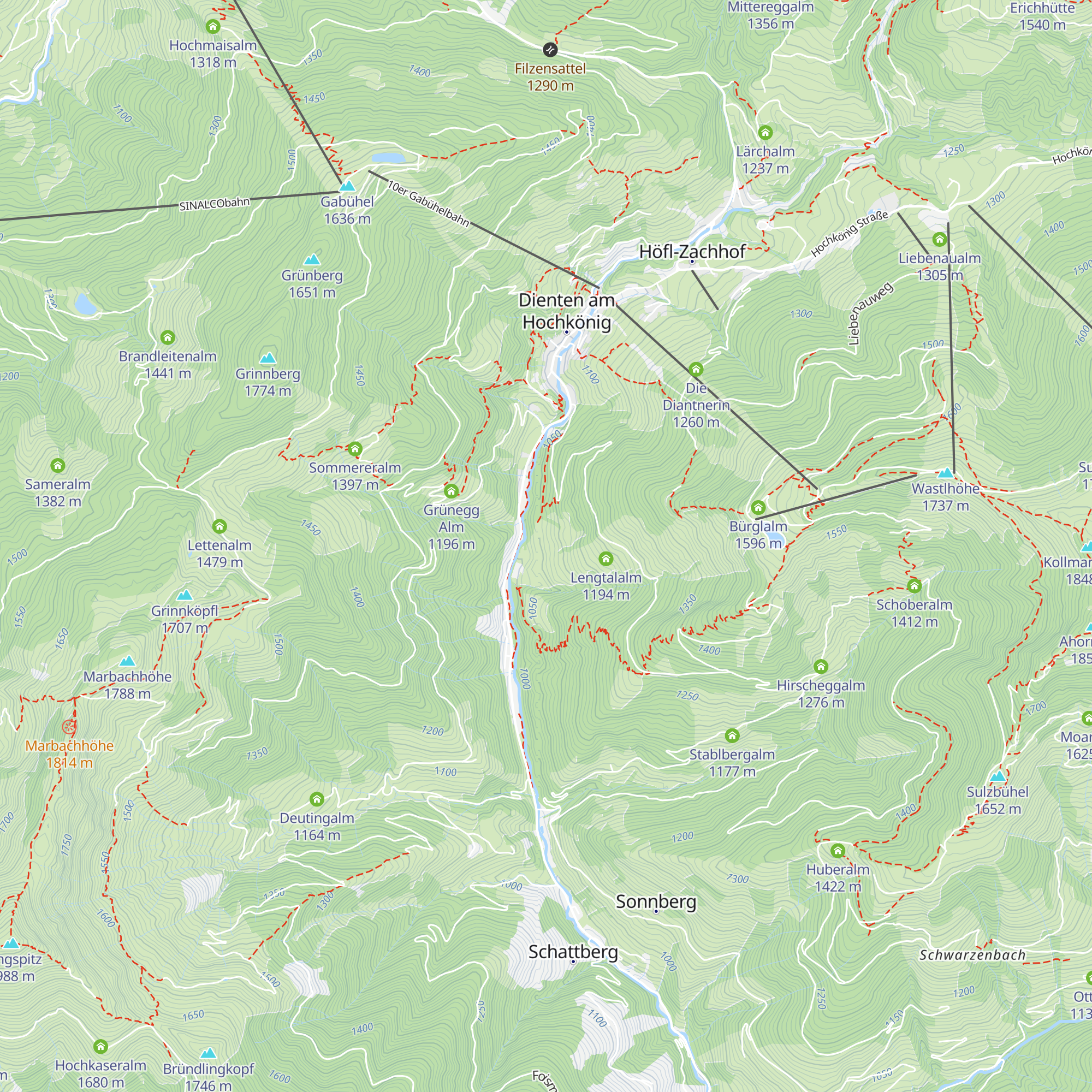Nößlaualm map