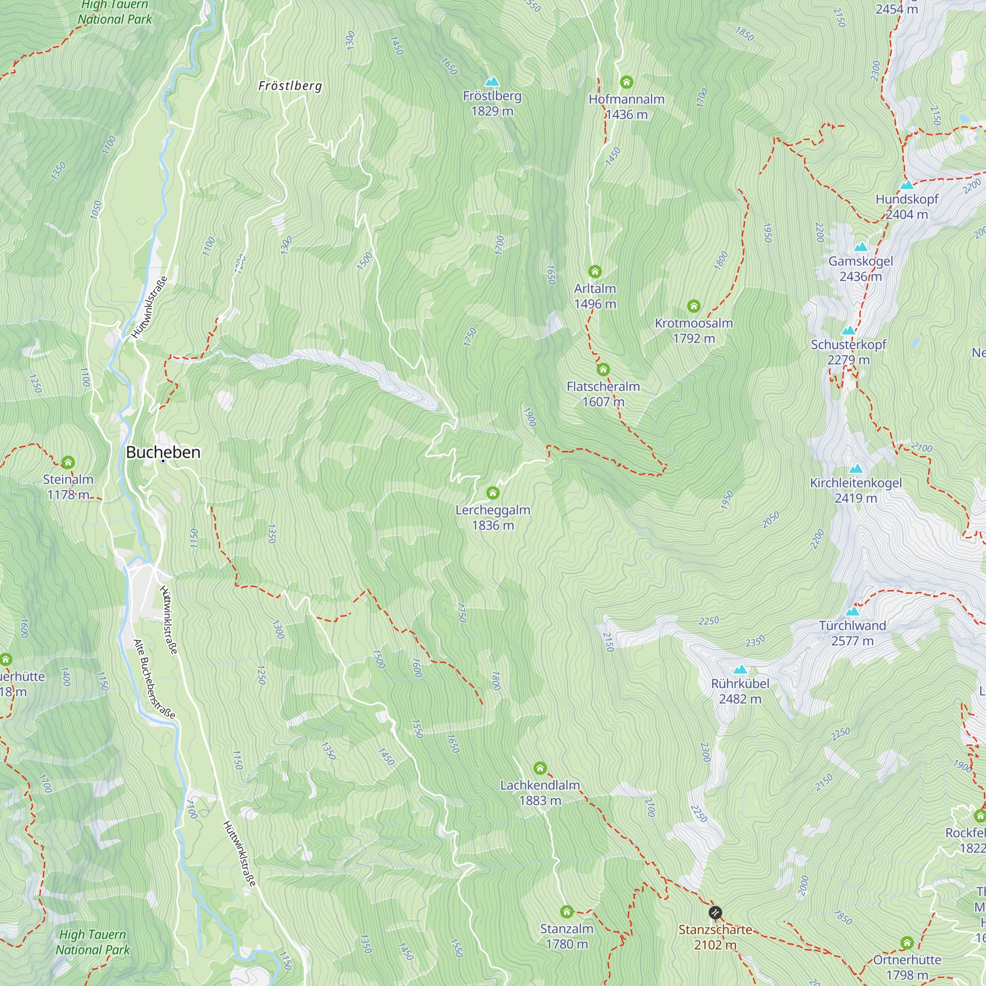 Lercheggalm map