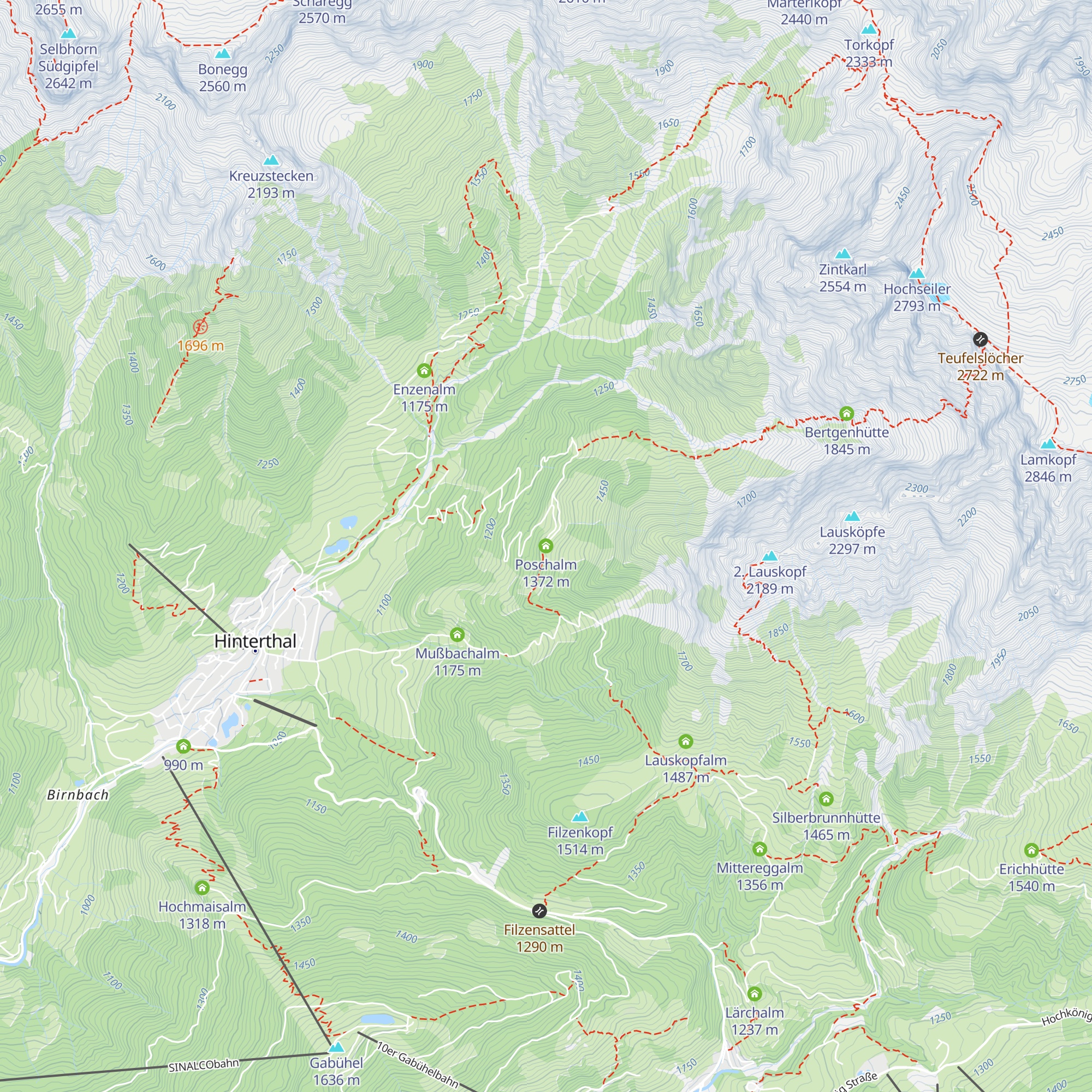 Poschalm map