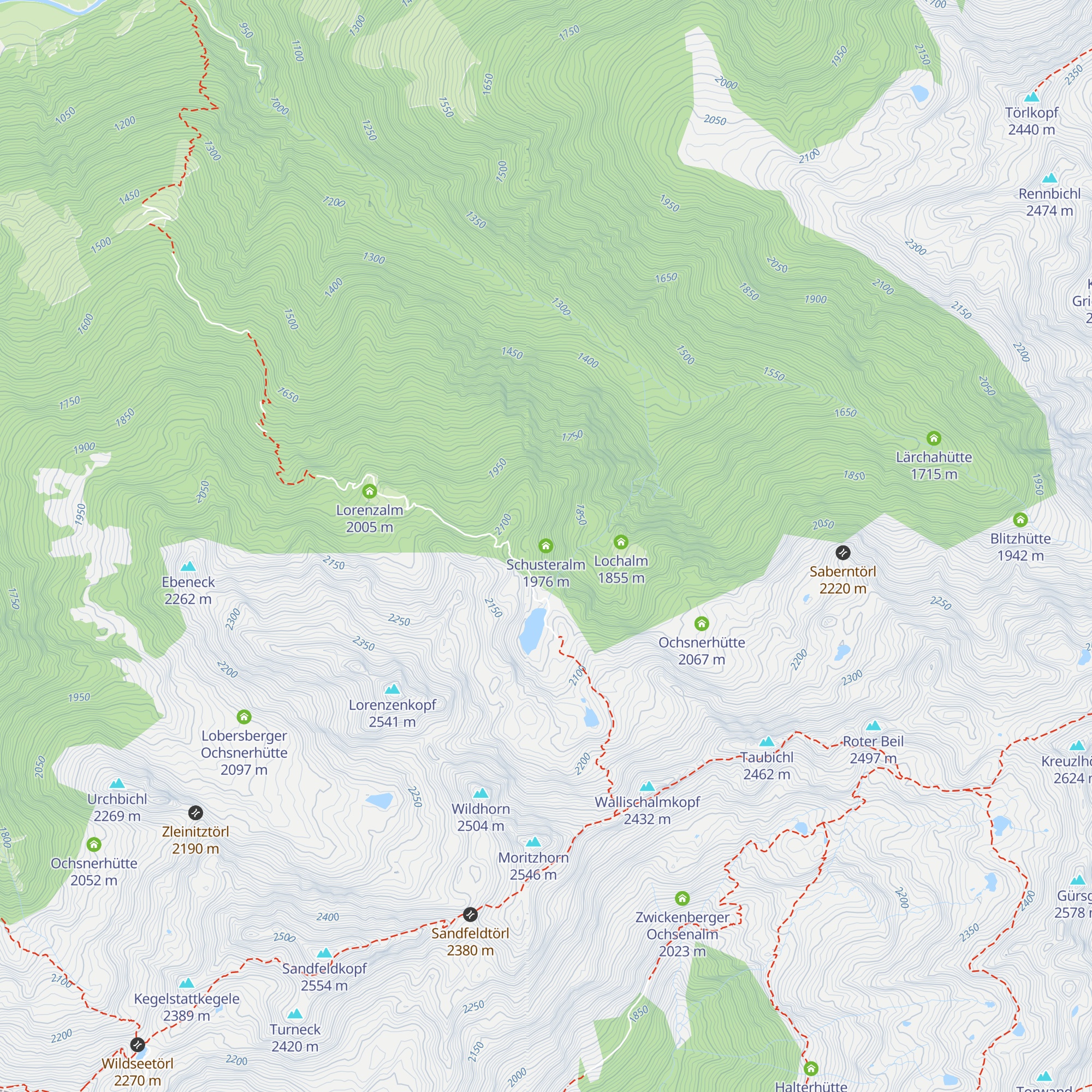 Schusteralm map