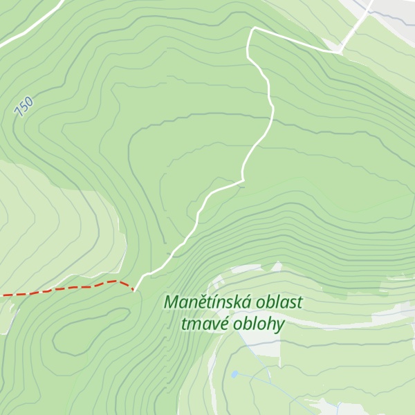 Map of Třebouňský vrch