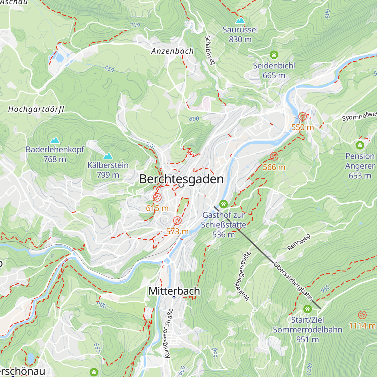 Alpine Auskunft des DAV Berchtesgaden map