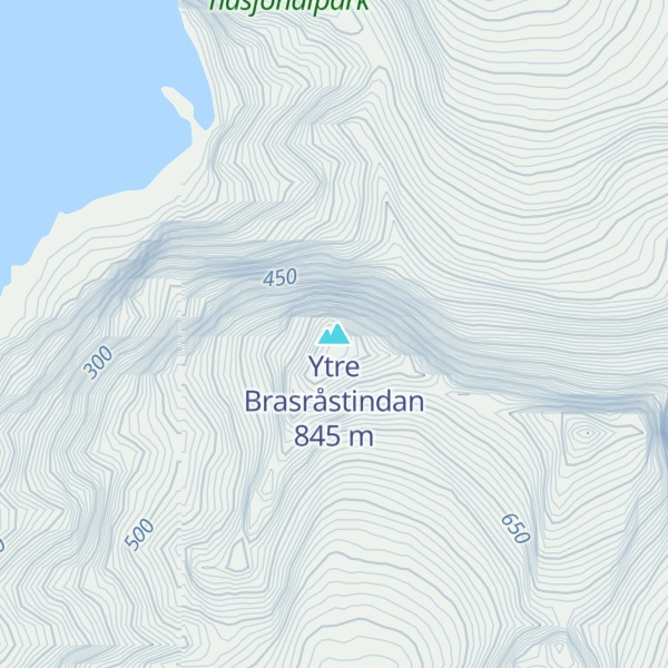 Map of Ytre Brasråstindan