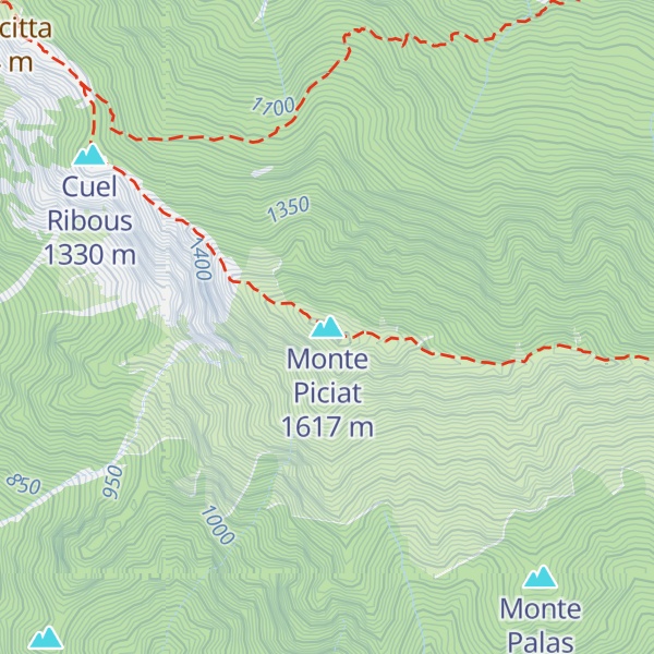 Map of Monte Piciat