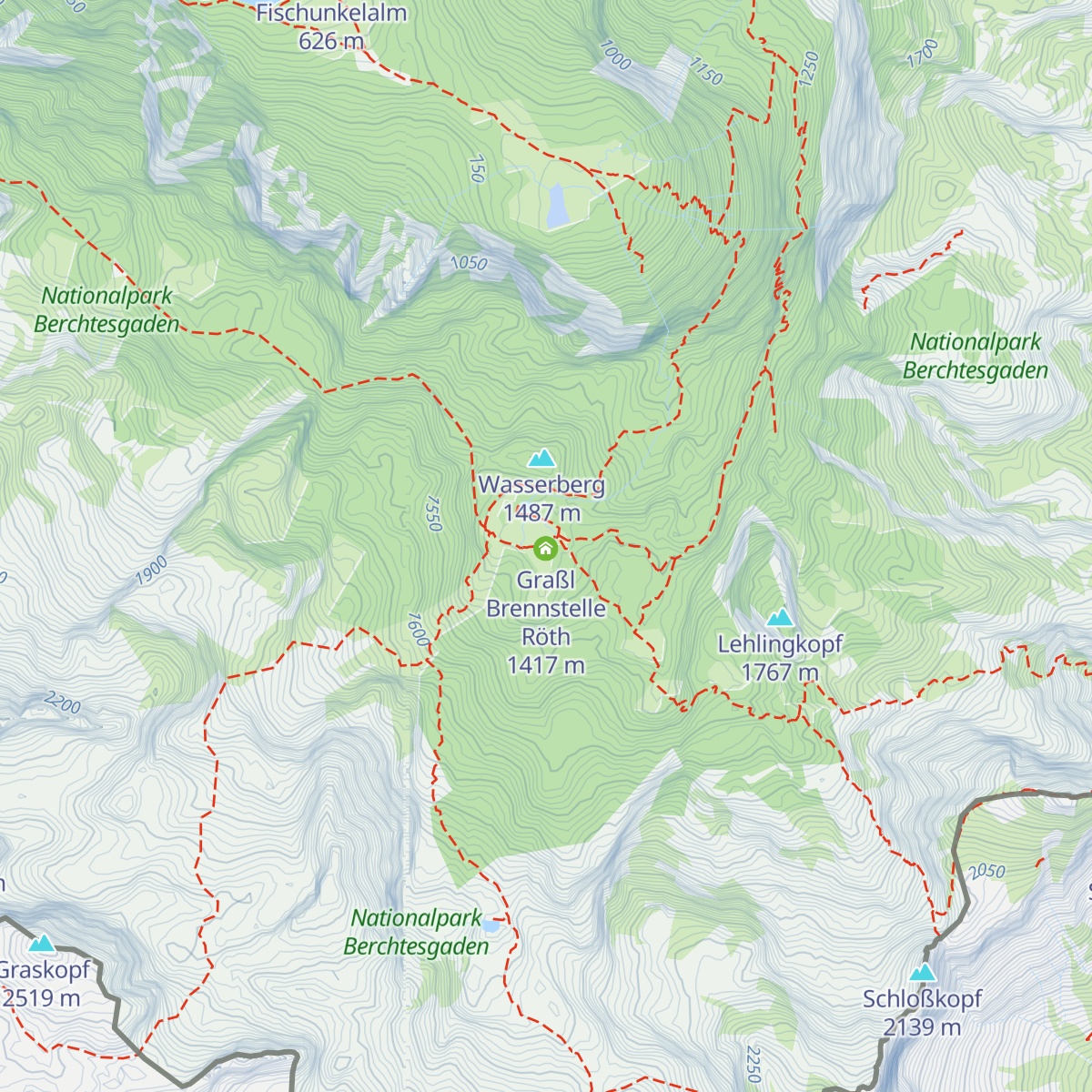 Wasseralm in der Röth map