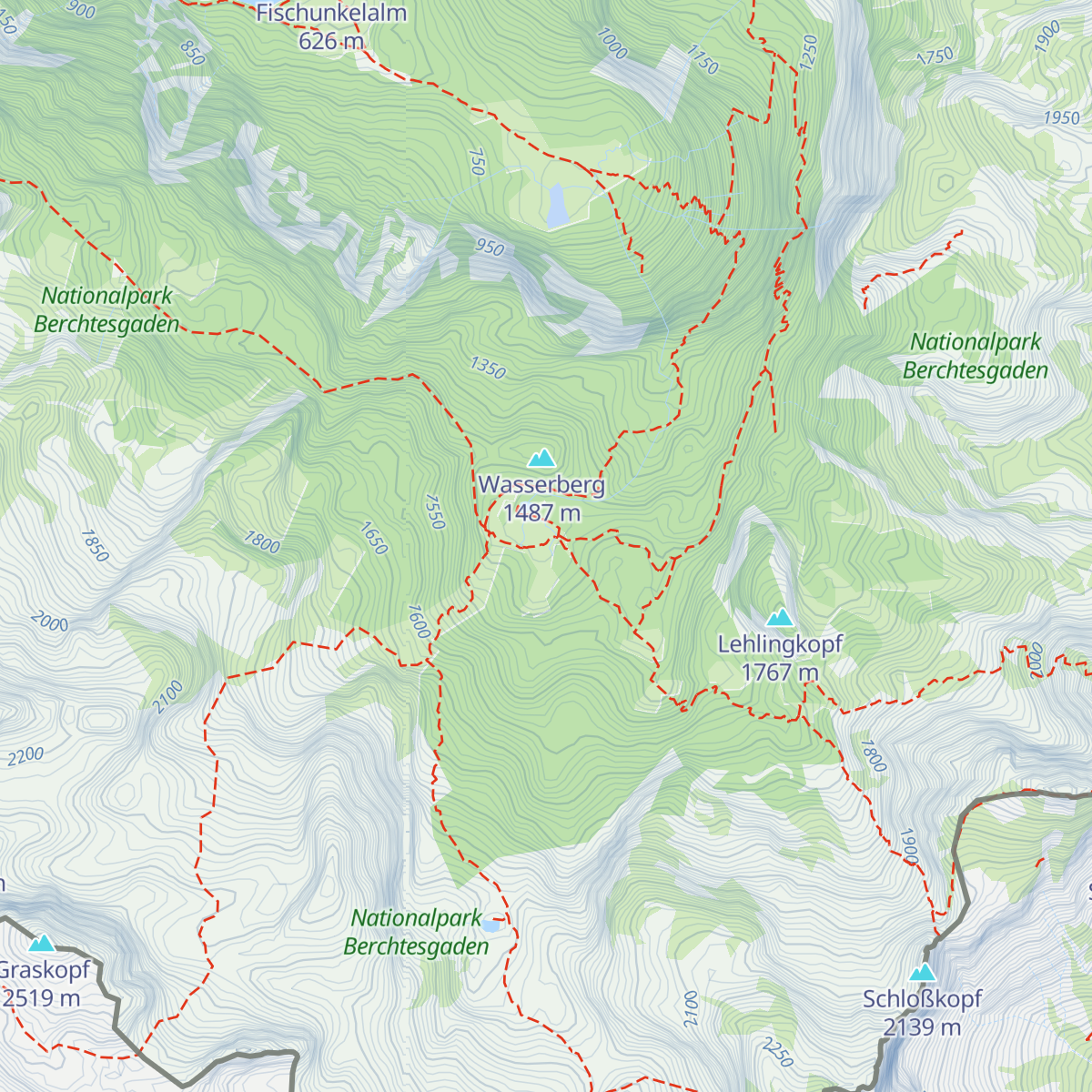 Wasseralm in der Röth map