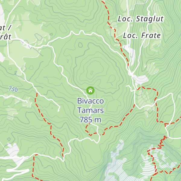 Map of Bivacco Tamars