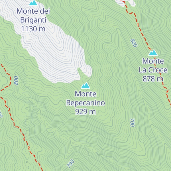 Map of Monte Repecanino