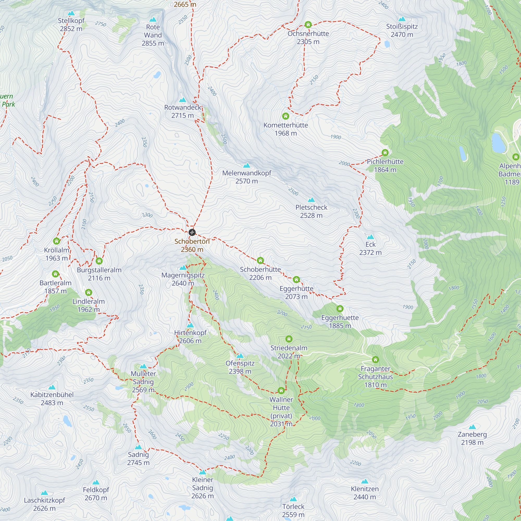Schoberhütte map