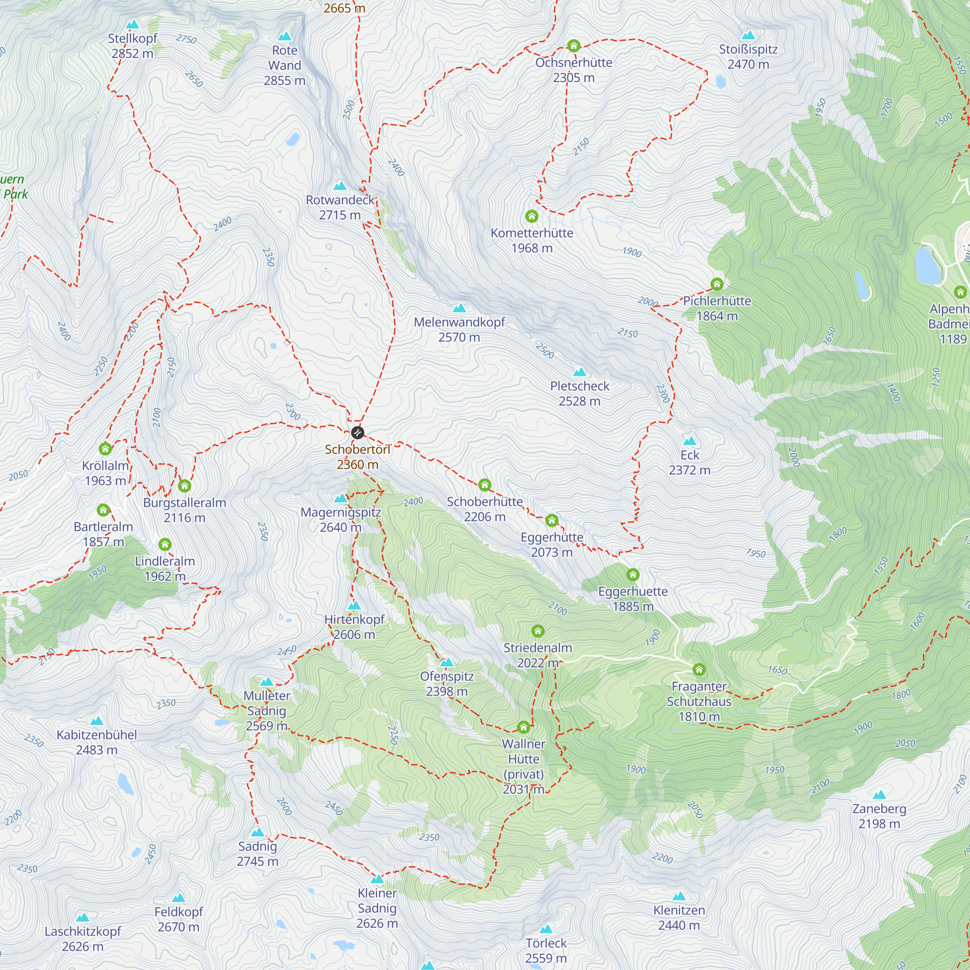 Schoberhütte map