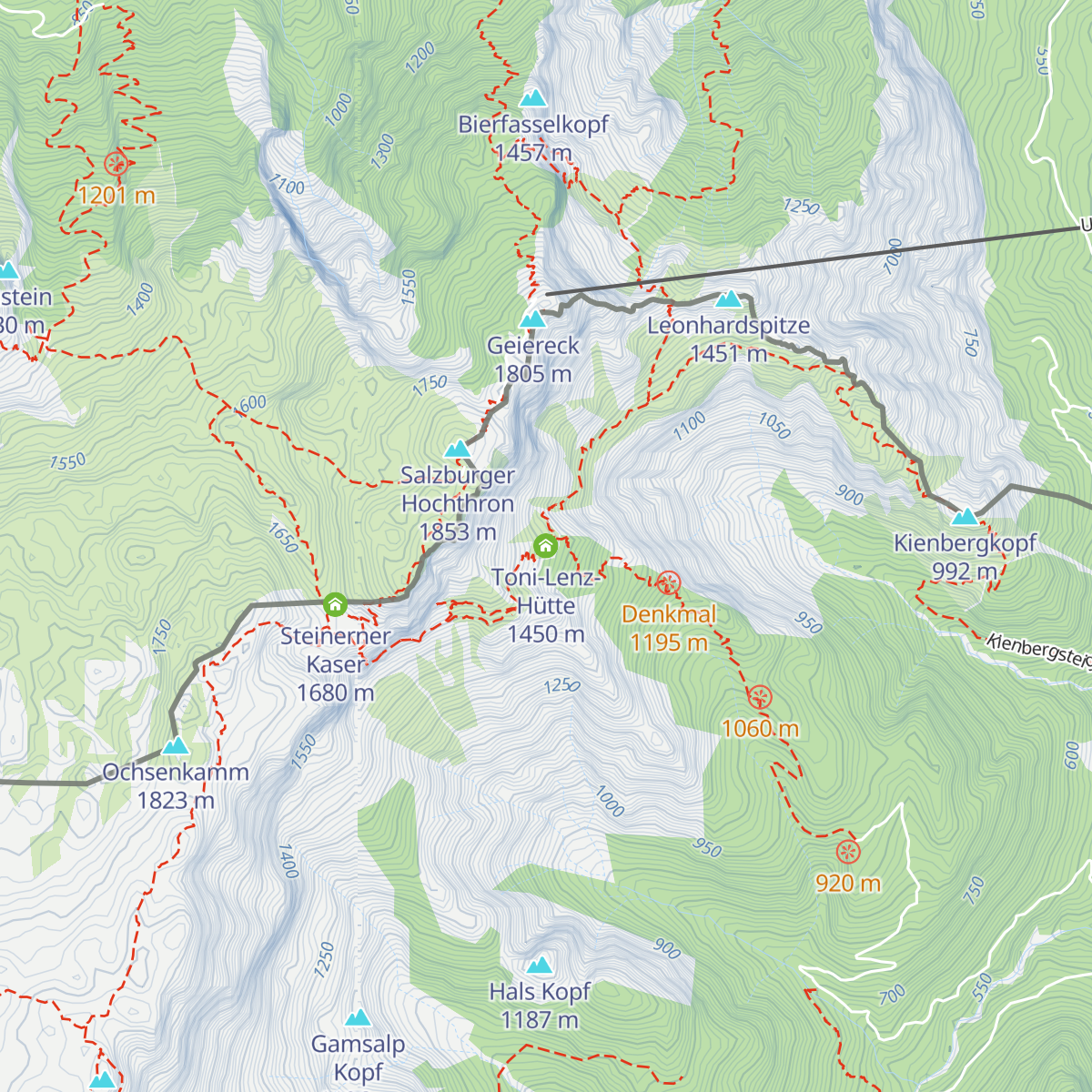 Toni-Lenz-Hütte map