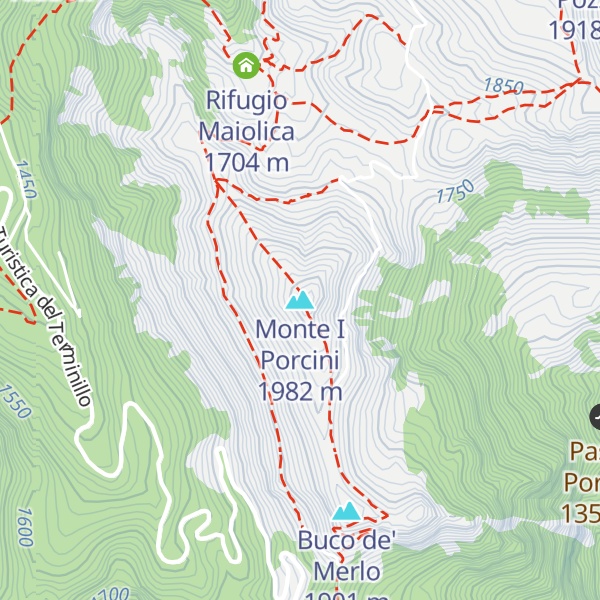 Map of Monte I Porcini
