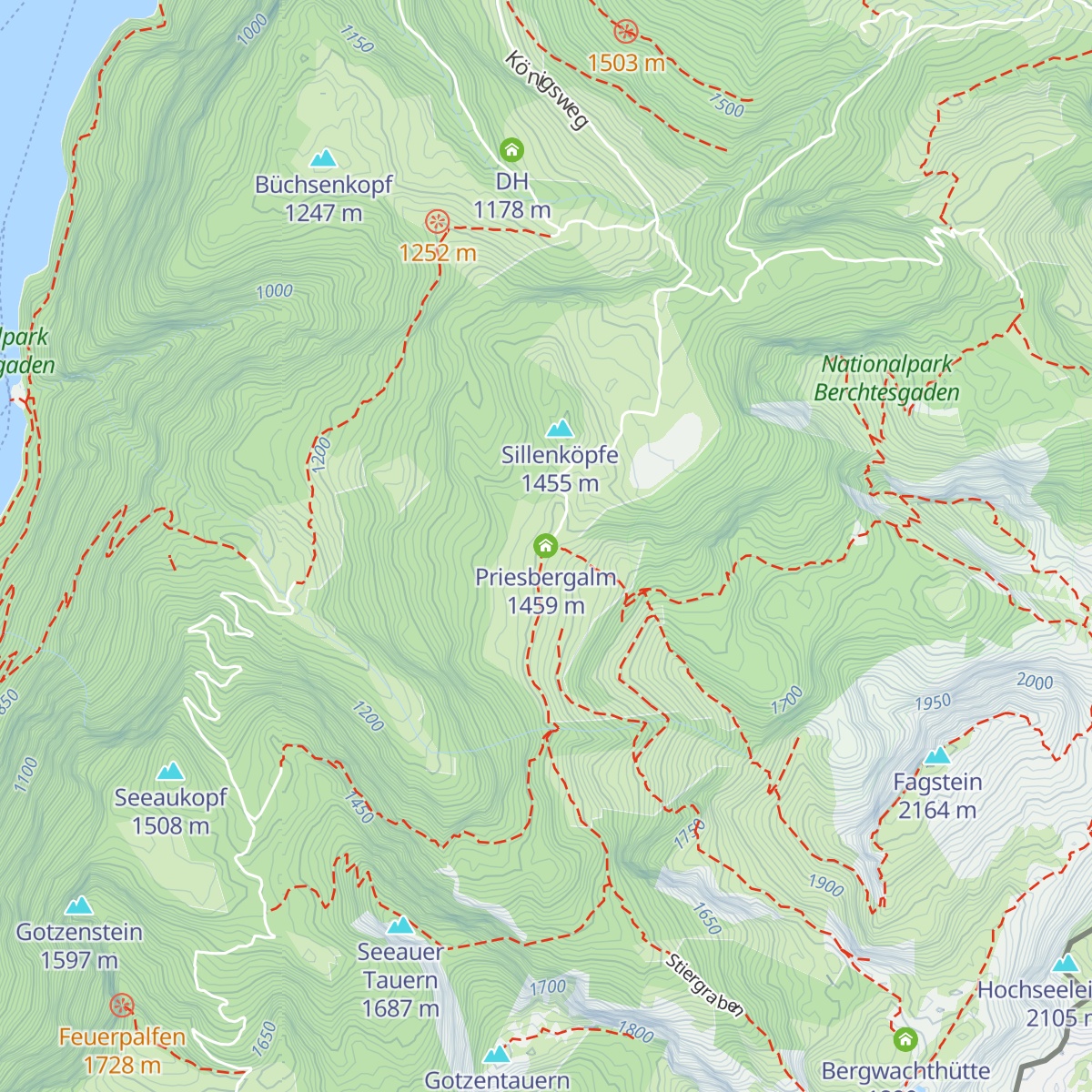 Priesbergalm map