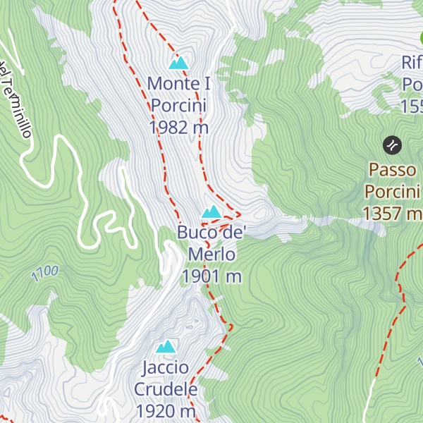 Map of Buco de' Merlo