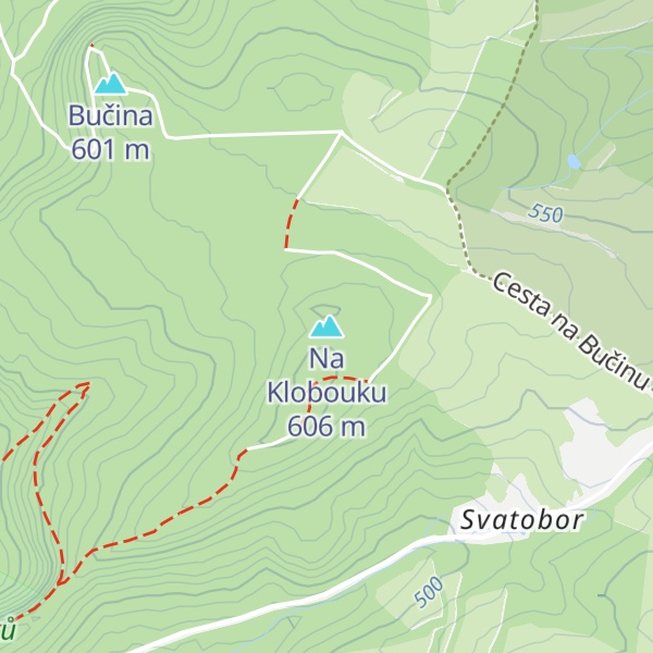 Map of Na Klobouku