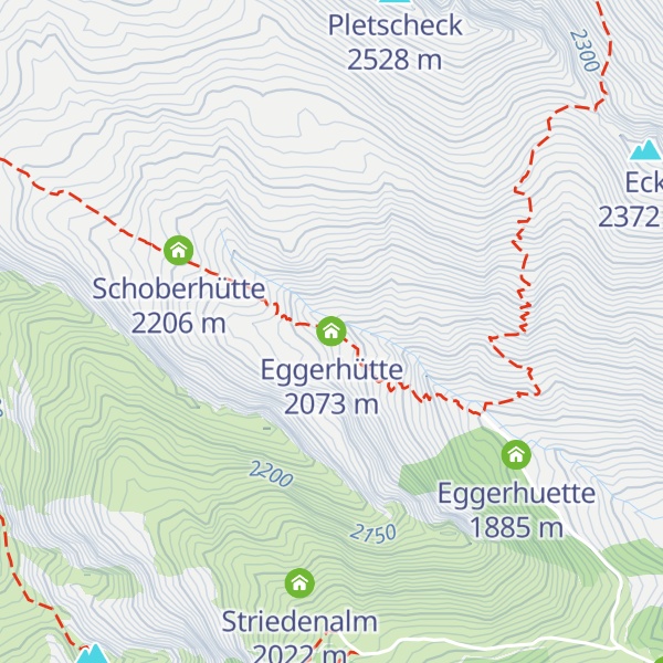 Map of Eggerhütte