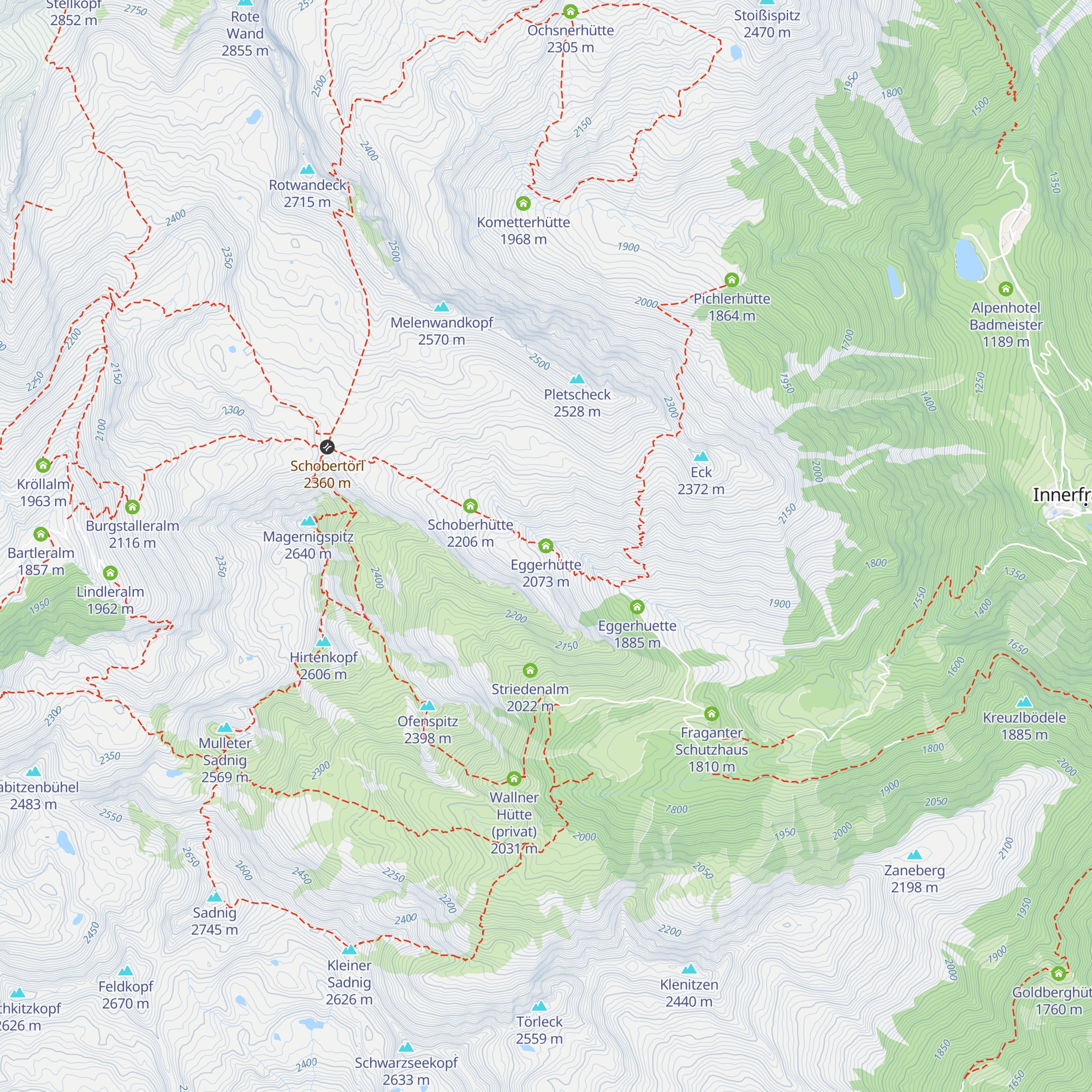 Eggerhütte map