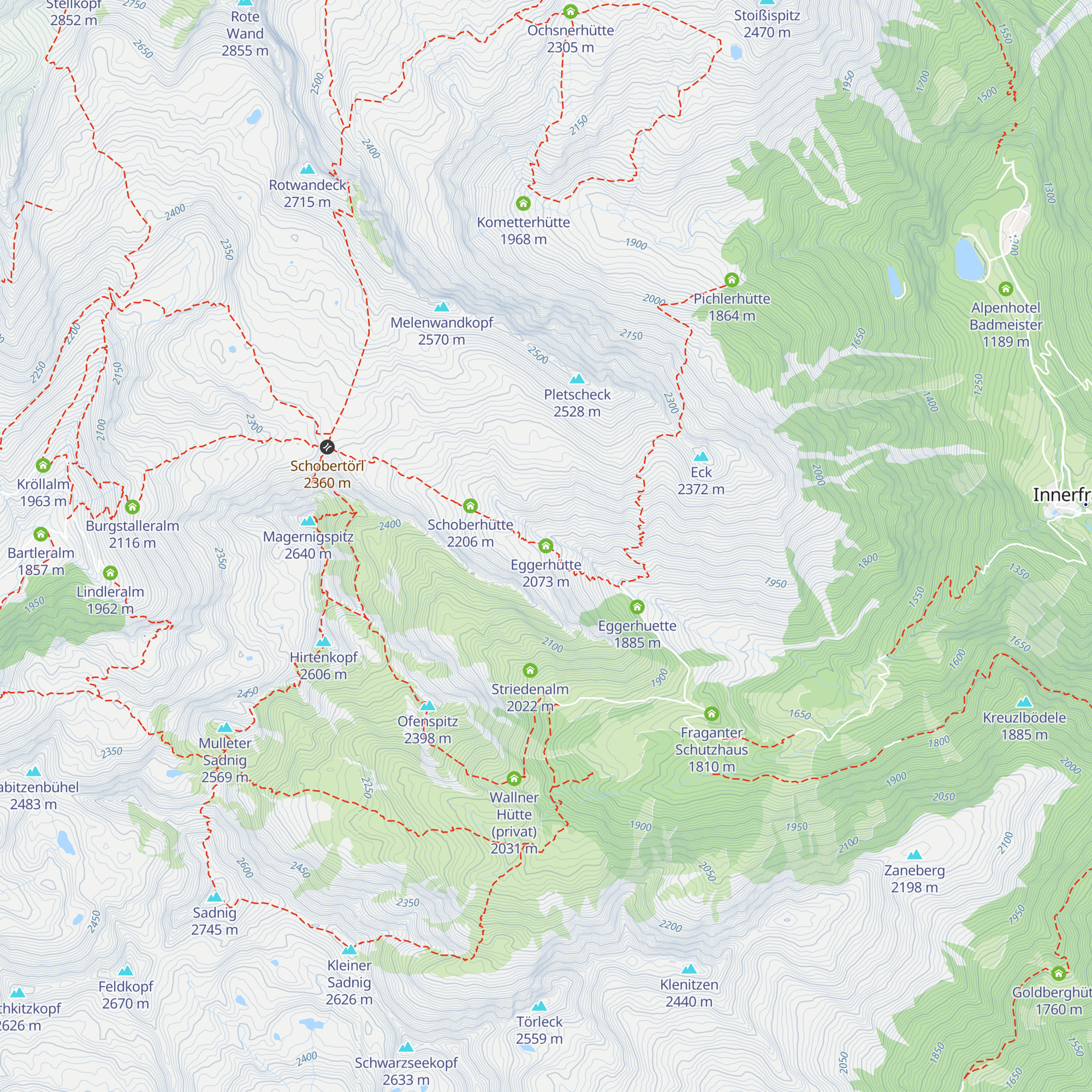 Eggerhütte map