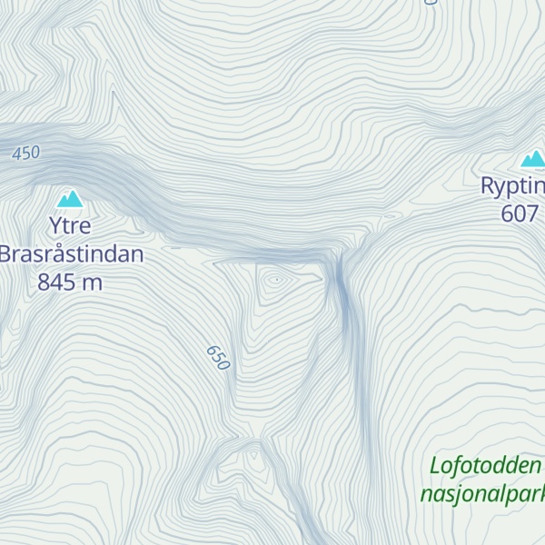 Map of Brasråstindan
