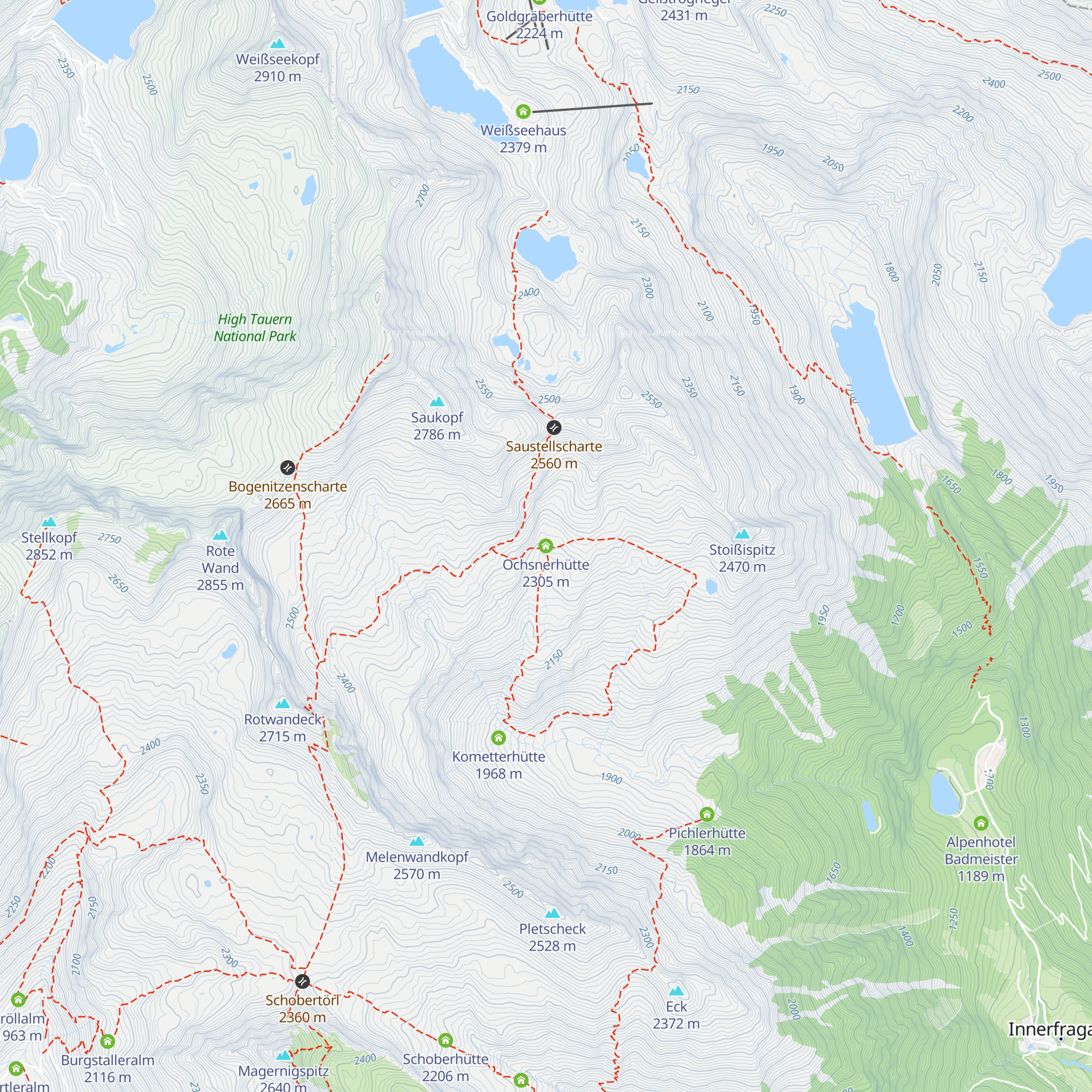 Ochsnerhütte map