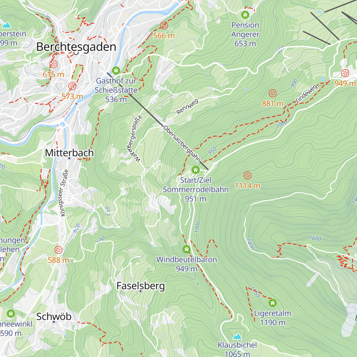 Alpengasthof Hochlenzer map