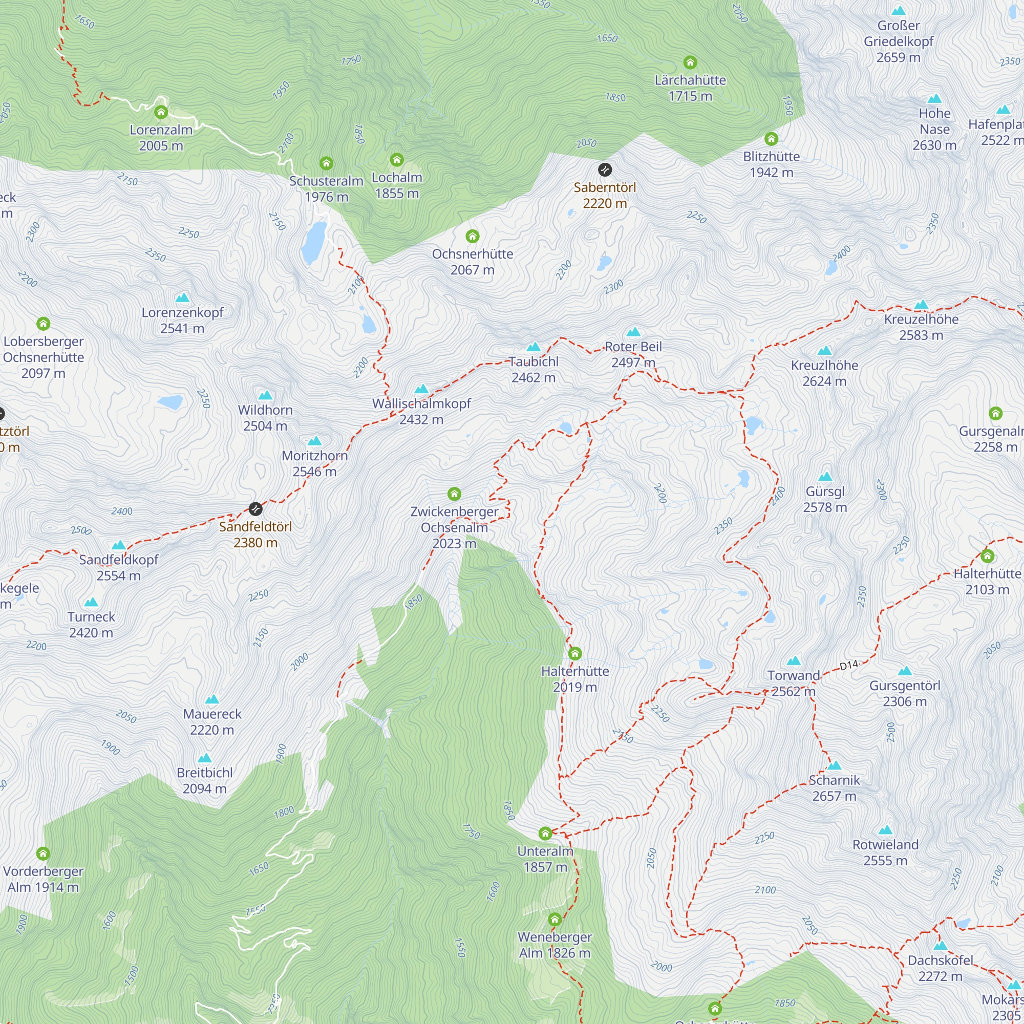 Ochsenalm map