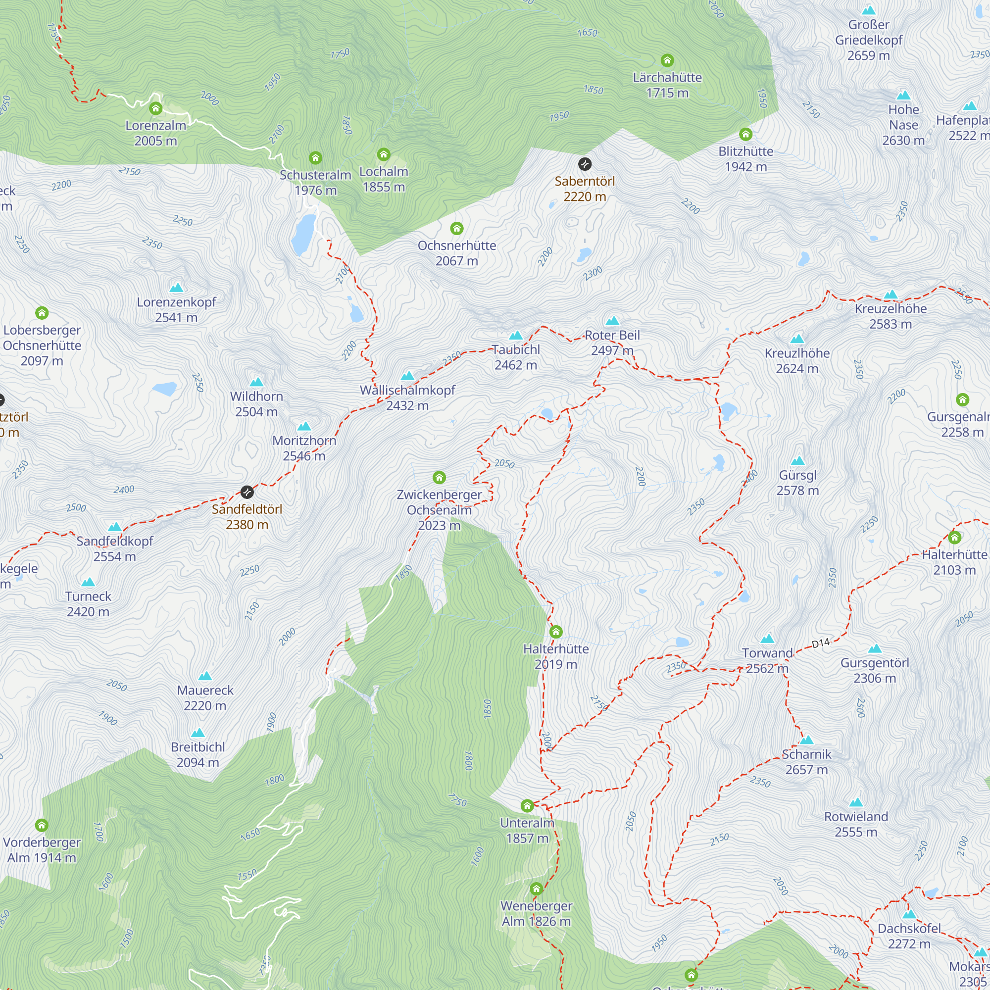 Ochsenalm map