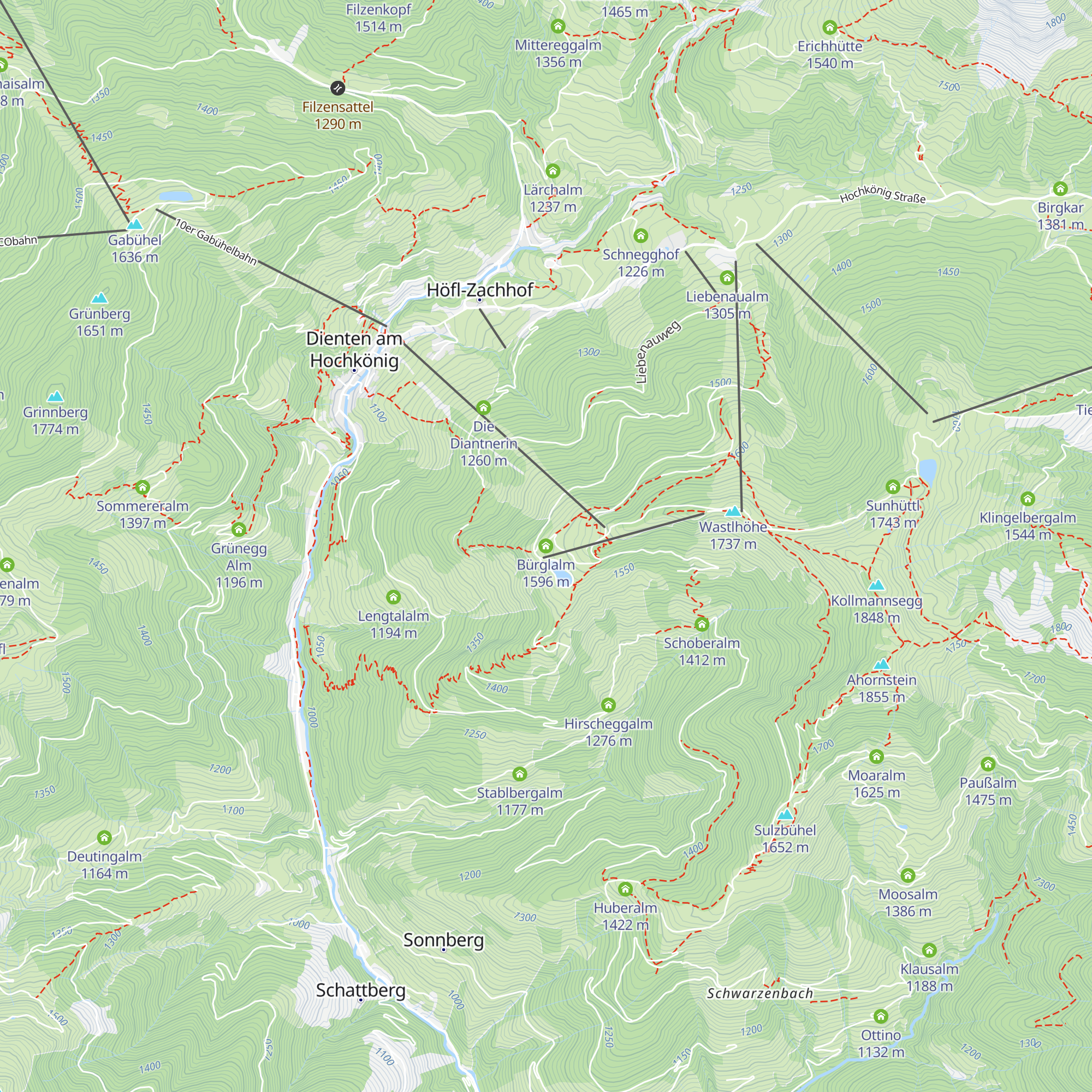 Bürglalm map