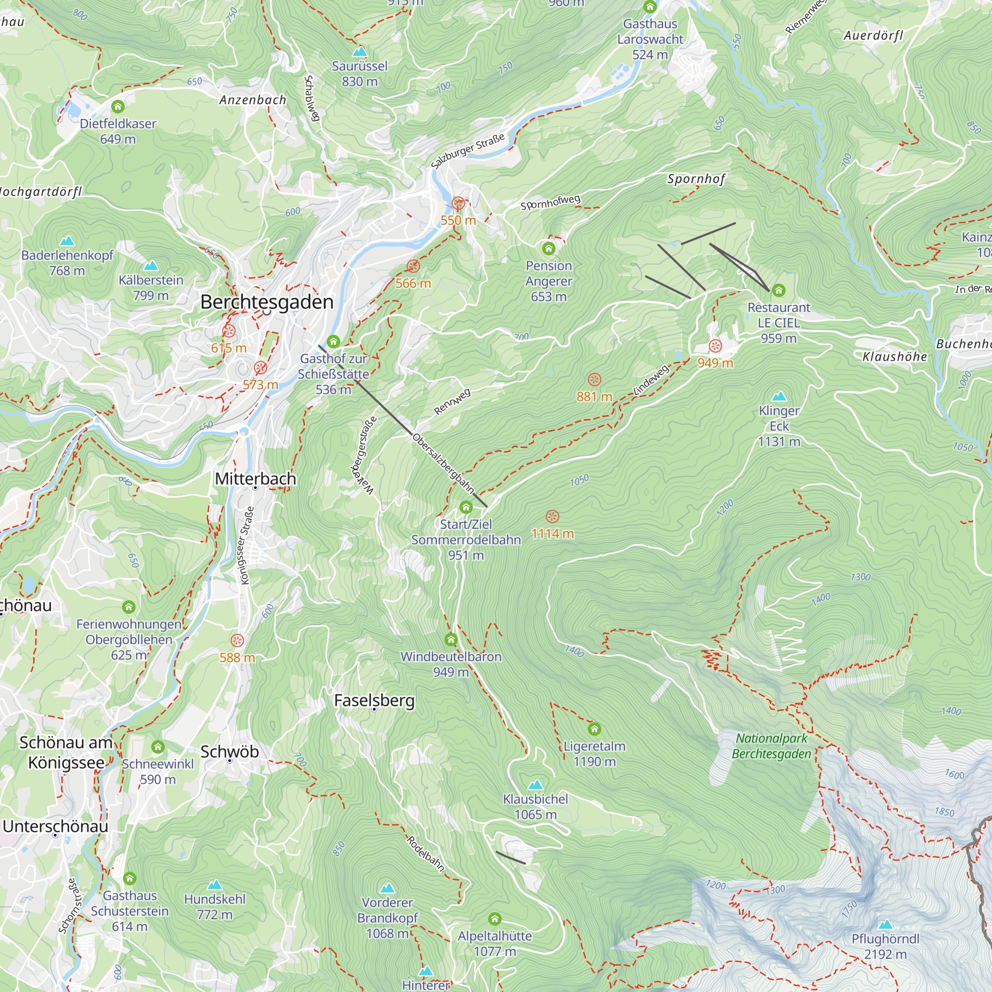 Alpengasthof Sonneck map
