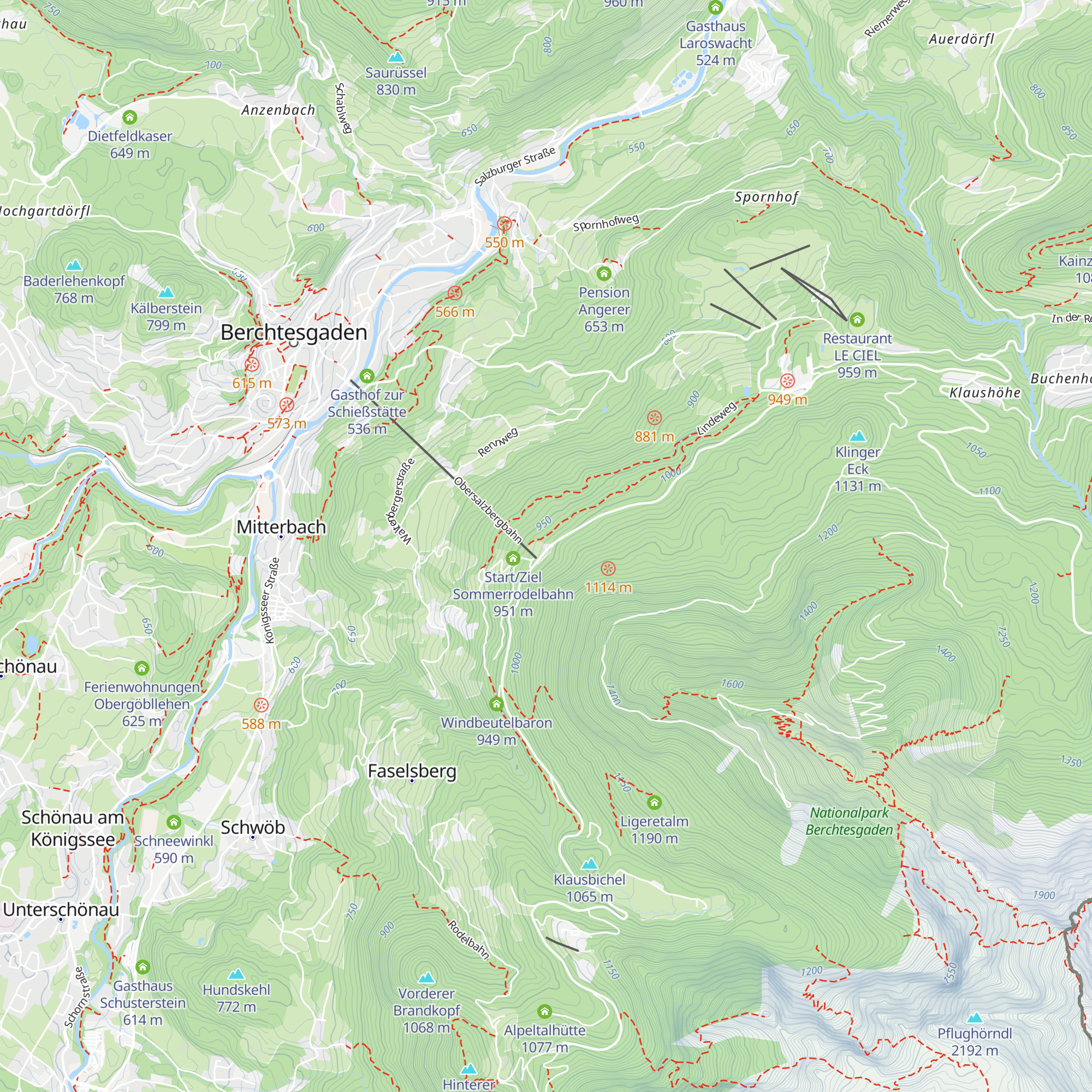 Alpengasthof Sonneck map