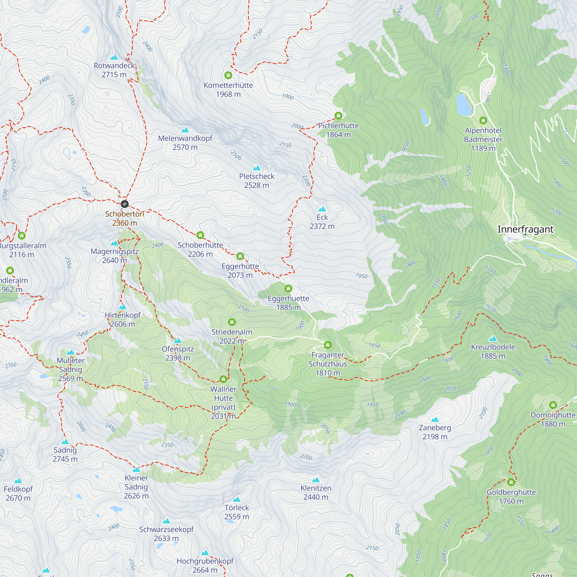 Eggerhuette map