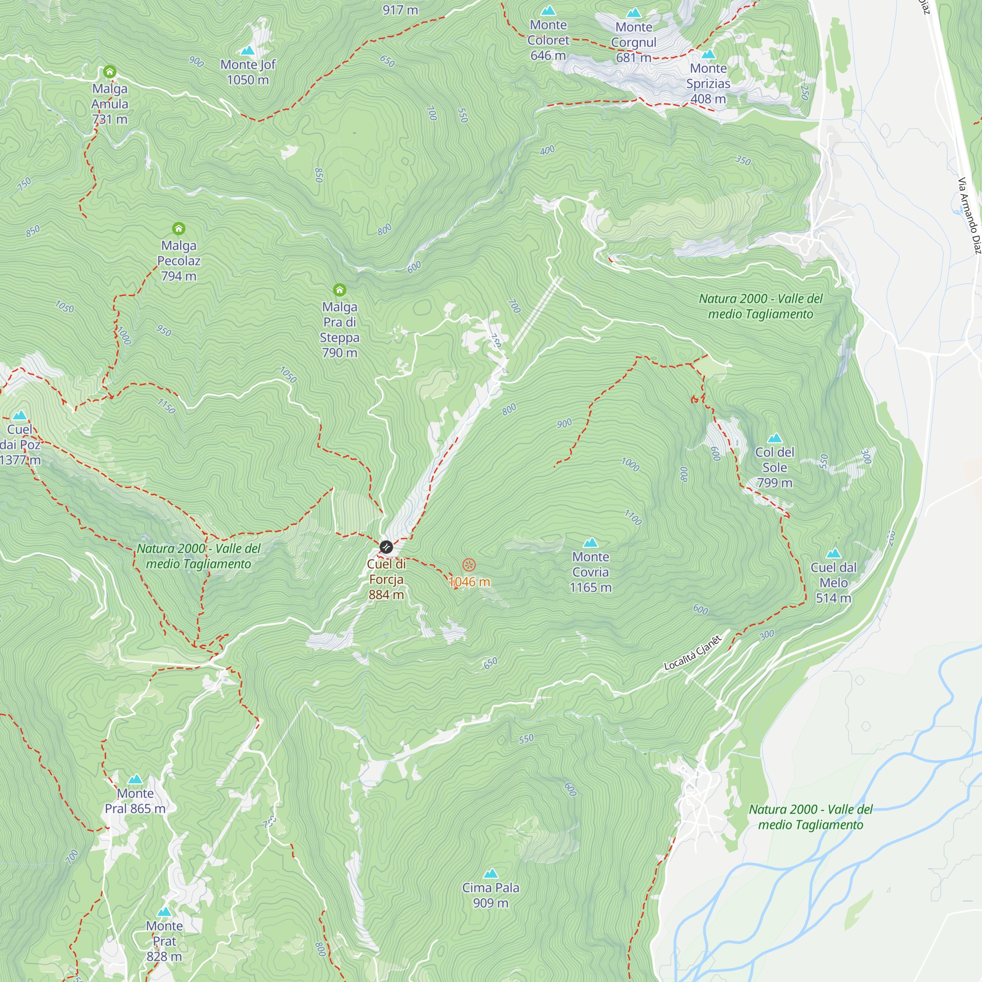 Malga Covria (ruderi) map