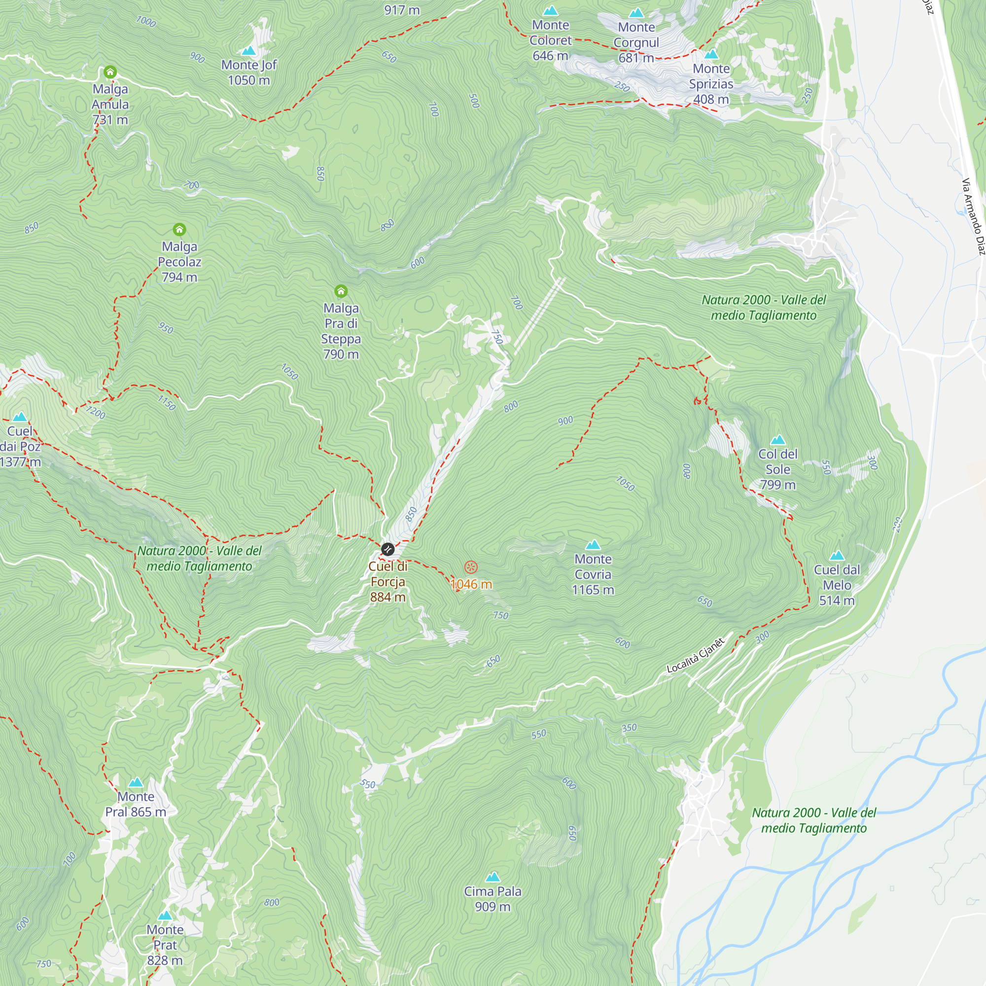 Malga Covria (ruderi) map