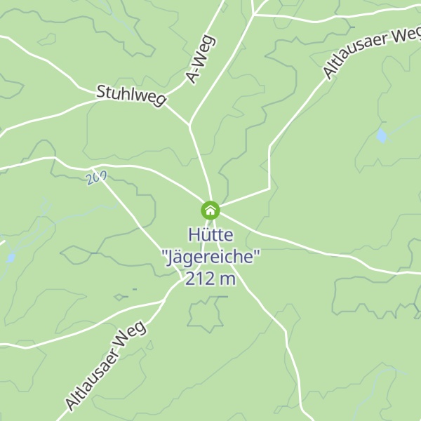 Map of Hütte "Jägereiche"