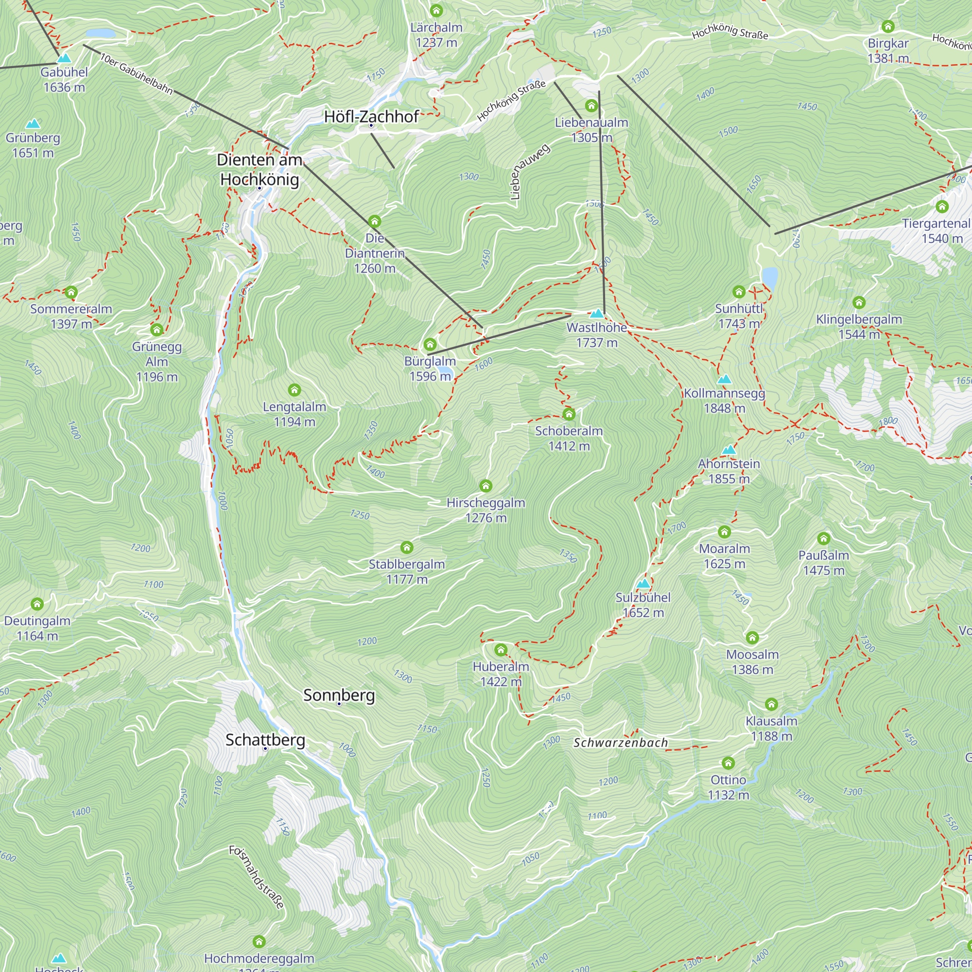 Hirscheggalm map