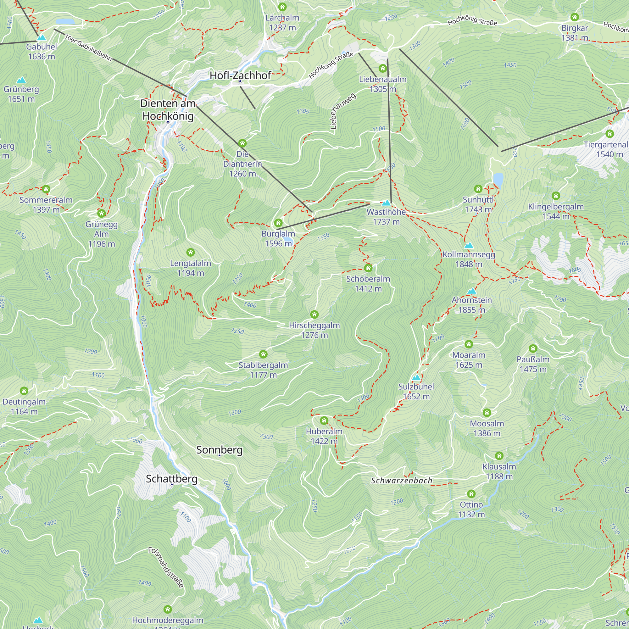Hirscheggalm map