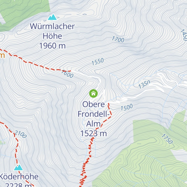 Map of Obere Frondell-Alm