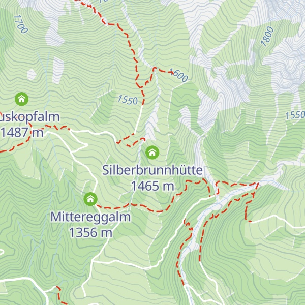Map of Silberbrunnhütte