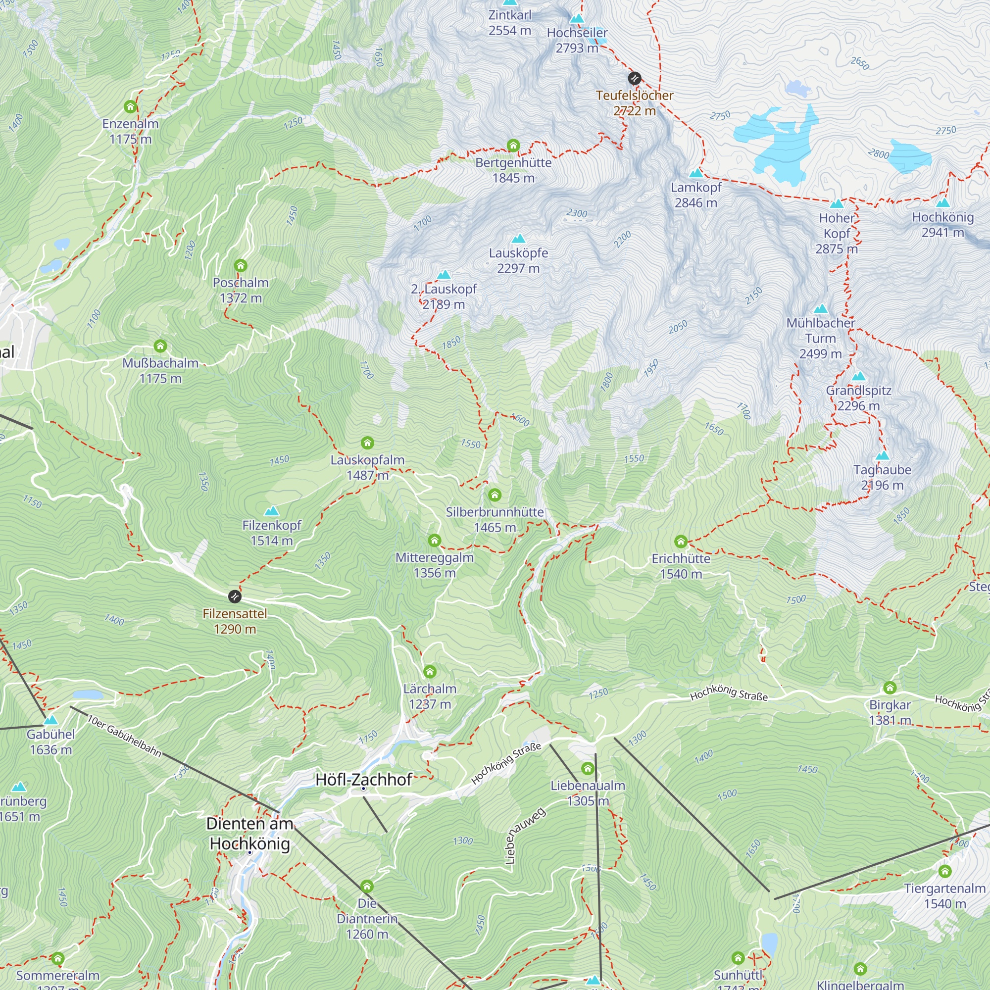 Silberbrunnhütte map