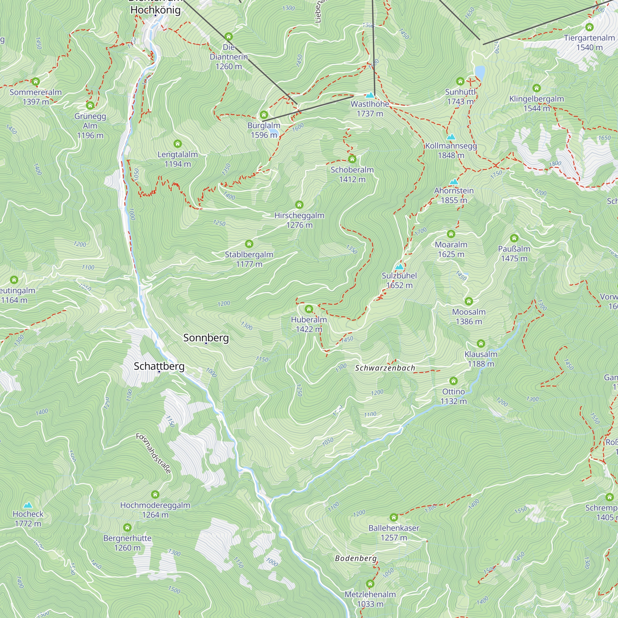 Huberalm map
