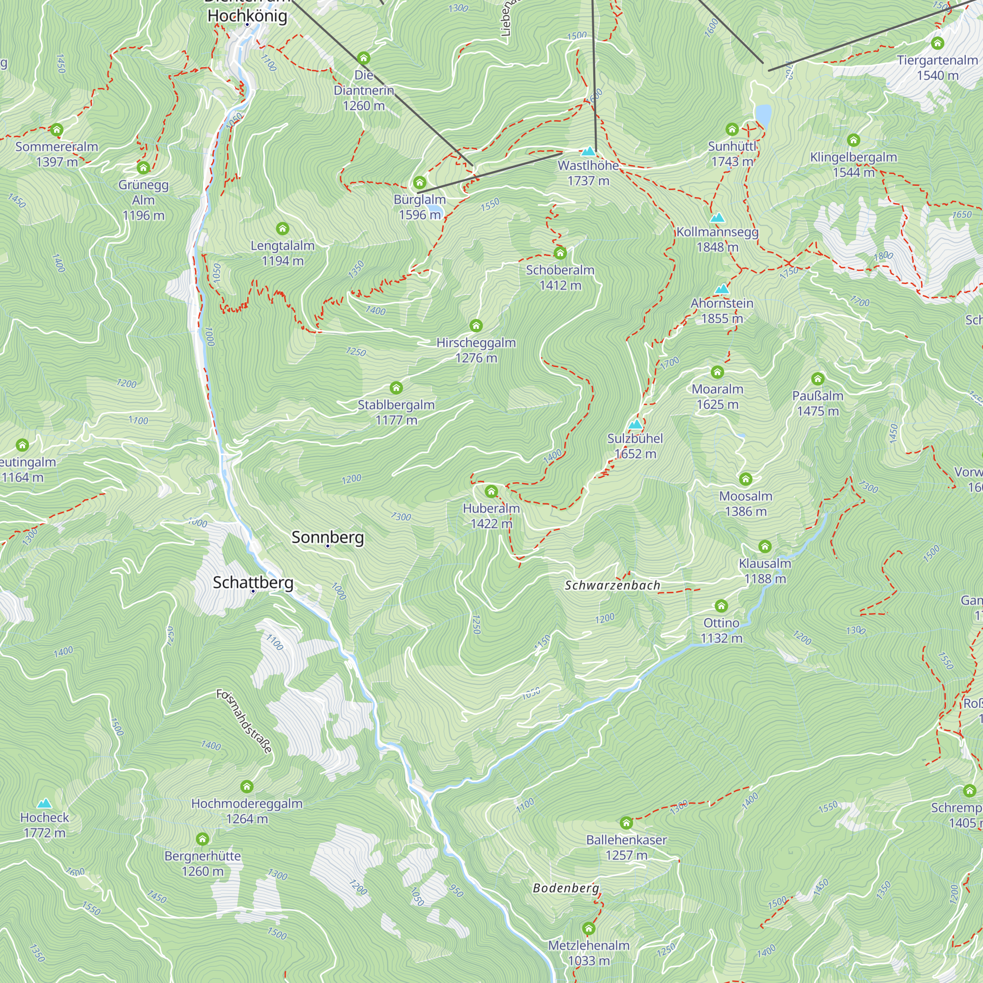 Huberalm map
