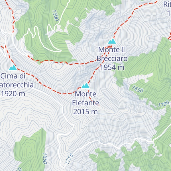 Map of Monte Elefante