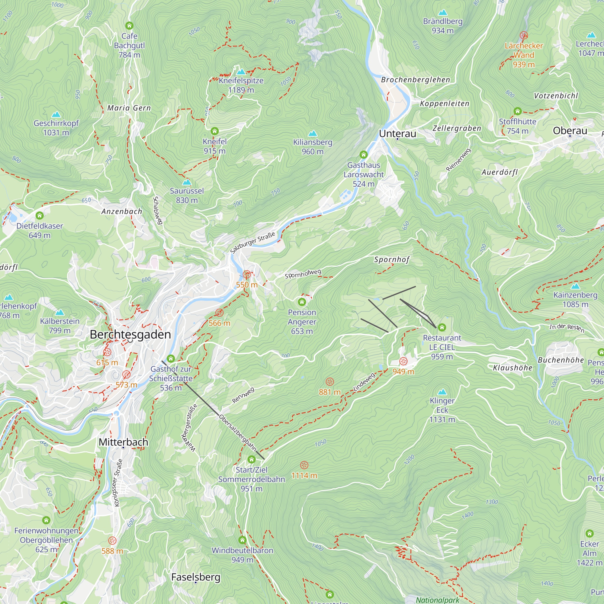 Pension Angerer map